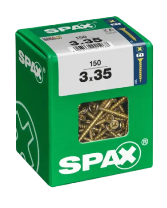 SPAX Universalschraube YELLOX, 3x35 mm, 150 Stück, 4081020300357